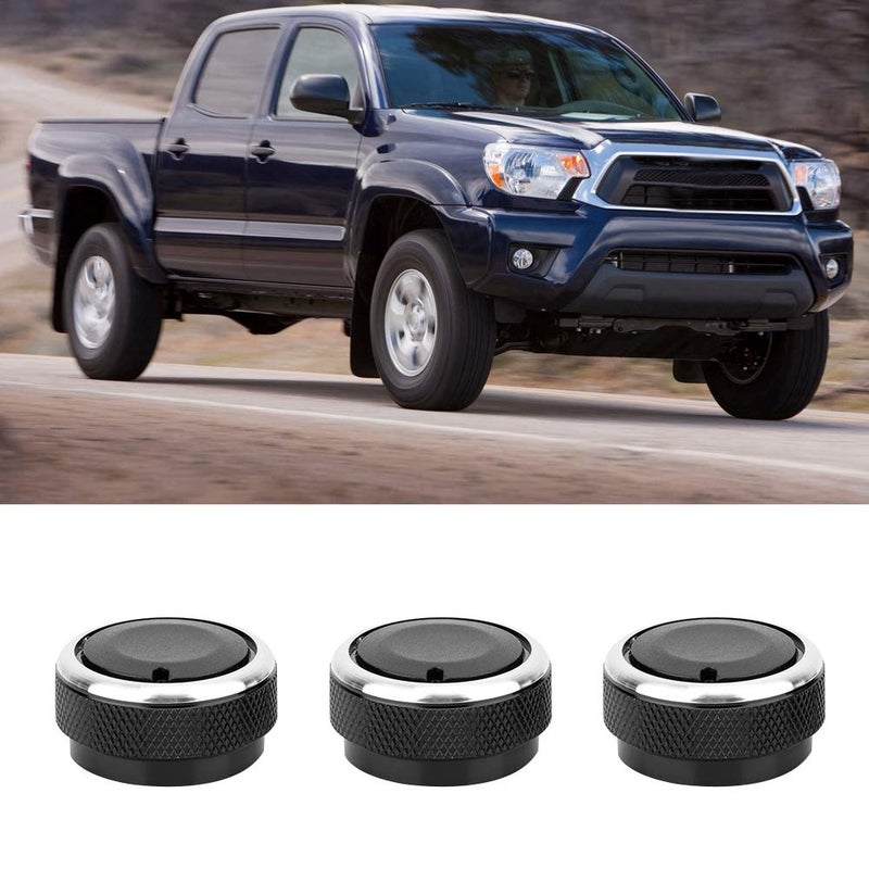 Dweekiy Car Switch Knob, 3pcs Car Air Conditioning Heat Control A/C Switch Knob for Toyota Tacoma Vios 02-14 - Image 3